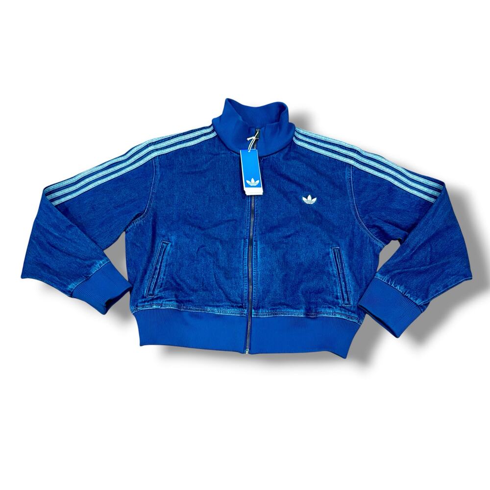 NWT Adidas women’s size XL Adicolor Blue Denim Track Jacket